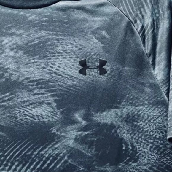 Under Armour Tech Tee Adult Small Multi Blue Design UA Short Sleeve Activewear - Picture 4 of 10